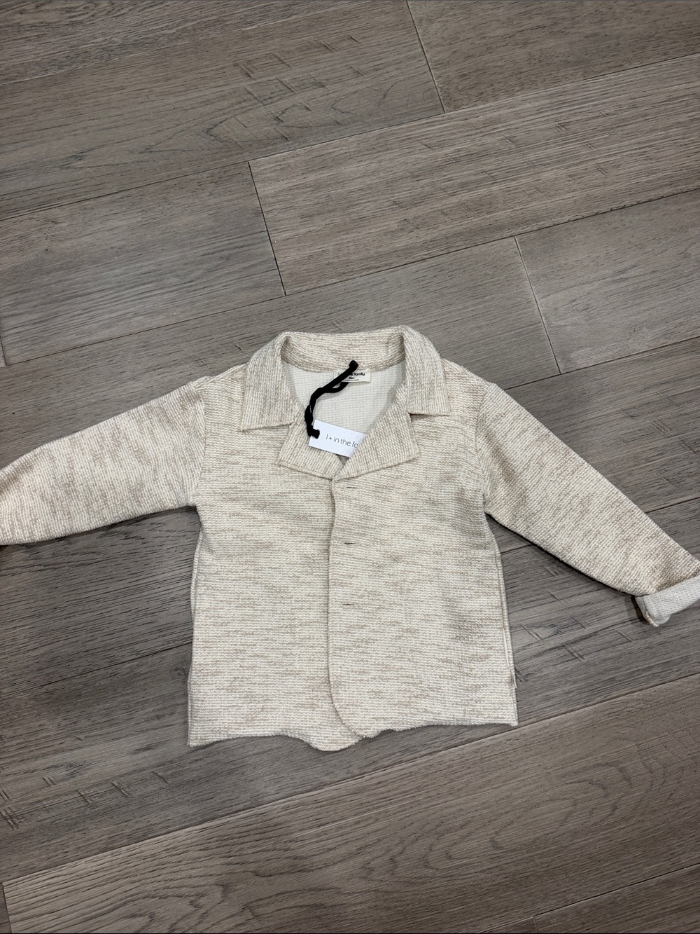 NWT 1 + in the family Kids Cream Jacket - Lightweight Button-Front Coat